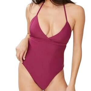 Andie Swim 'The Lagos' One-Piece Swimsuit Plum Size Small NWT